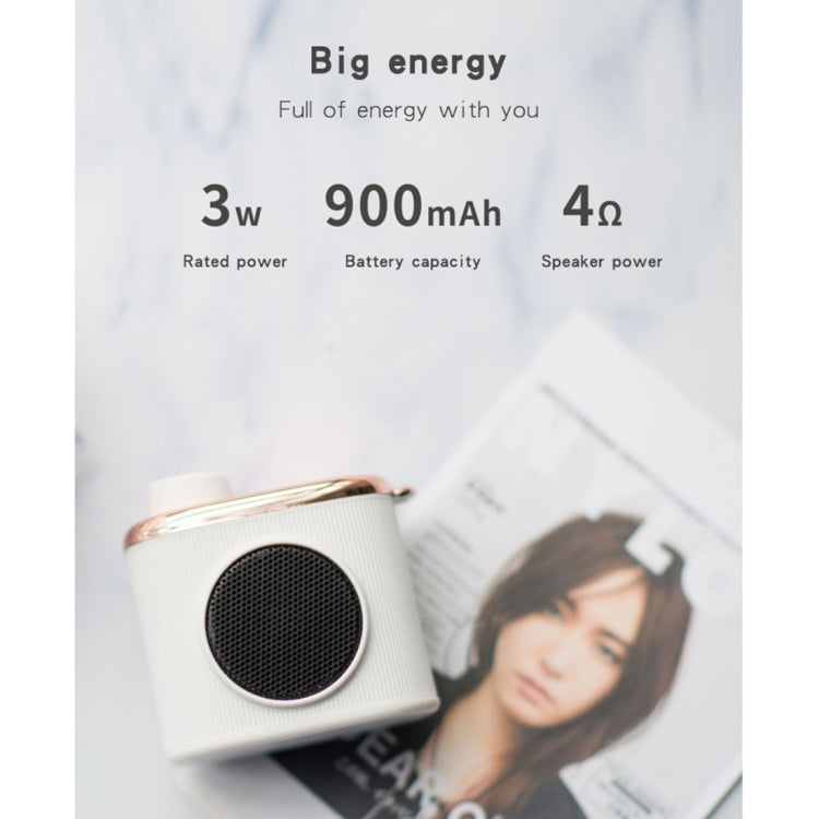 CM-2 3W Camera Shape Mini Single Speaker Bluetooth Speaker with Lanyard(Green)