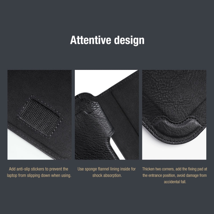 NILLKIN Water Wave Texture Versatile Laptop Sleeve For 14.0 inch and Below(Brown)