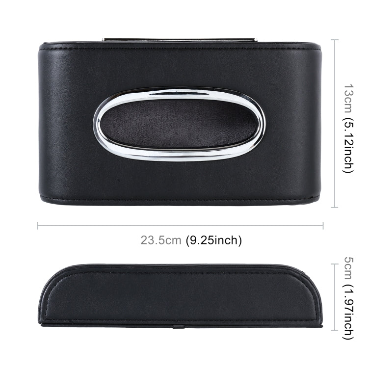 Universal Car Tissue Box with Temporary Parking Phone Number Card(Black)