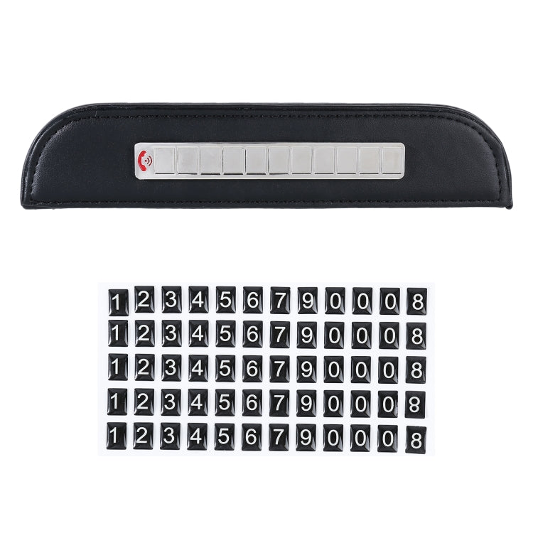 Universal Car Tissue Box with Temporary Parking Phone Number Card(Black)