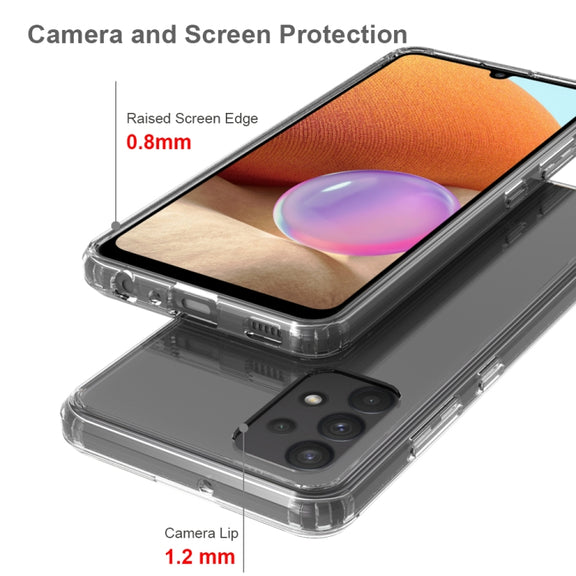 For Samsung Galaxy A32 4G Shockproof Scratchproof TPU + Acrylic Protective Case(Black)