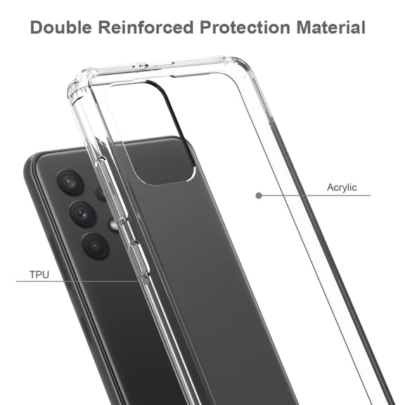 For Samsung Galaxy A32 4G Shockproof Scratchproof TPU + Acrylic Protective Case(Black)