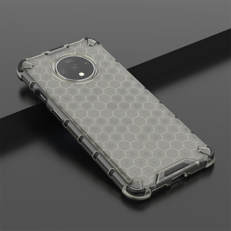 For OnePlus 7T Shockproof Honeycomb PC + TPU Case(Black)