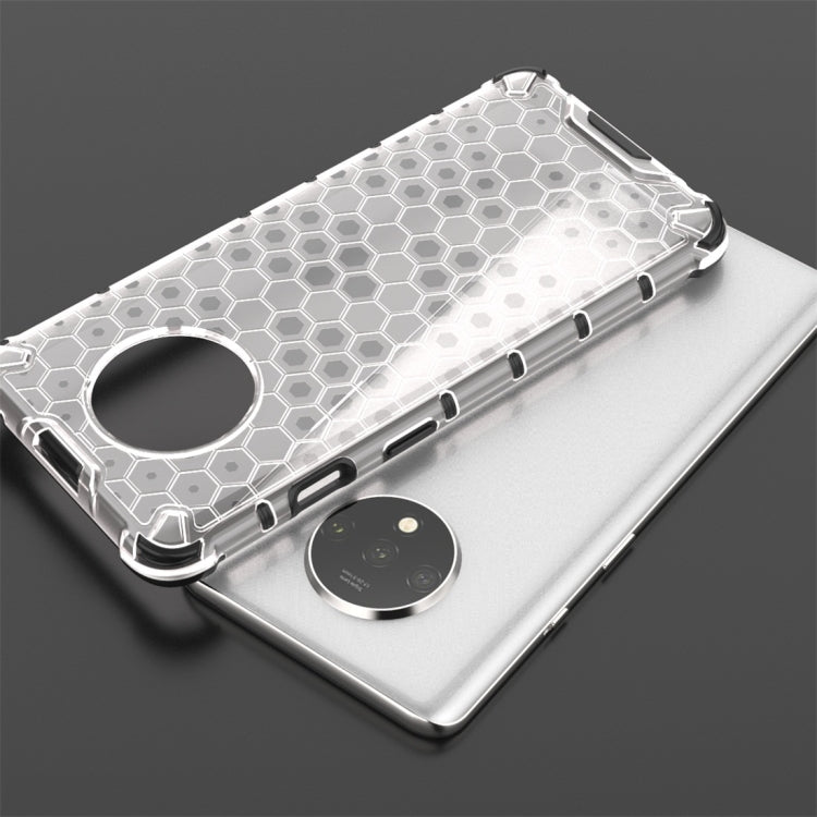 For OnePlus 7T Shockproof Honeycomb PC + TPU Case(Black)