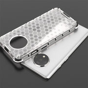 For OnePlus 7T Shockproof Honeycomb PC + TPU Case(Black)