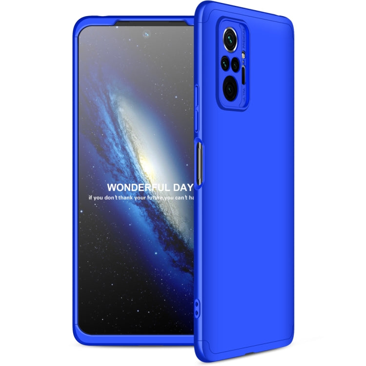 For Xiaomi Redmi Note 10 Pro / Note 10 Pro Max GKK Three Stage Splicing Full Coverage PC Protective Case(Blue)