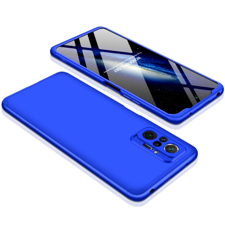 For Xiaomi Redmi Note 10 Pro / Note 10 Pro Max GKK Three Stage Splicing Full Coverage PC Protective Case(Blue)