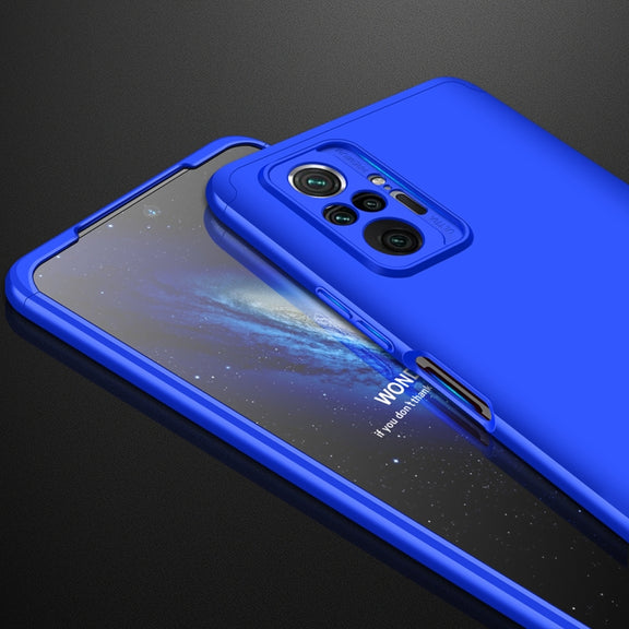 For Xiaomi Redmi Note 10 Pro / Note 10 Pro Max GKK Three Stage Splicing Full Coverage PC Protective Case(Blue)