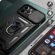 For iPhone 11 Sliding Camera Cover Design TPU+PC Protective Case (Black)