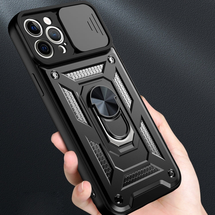 For iPhone 11 Sliding Camera Cover Design TPU+PC Protective Case (Black)