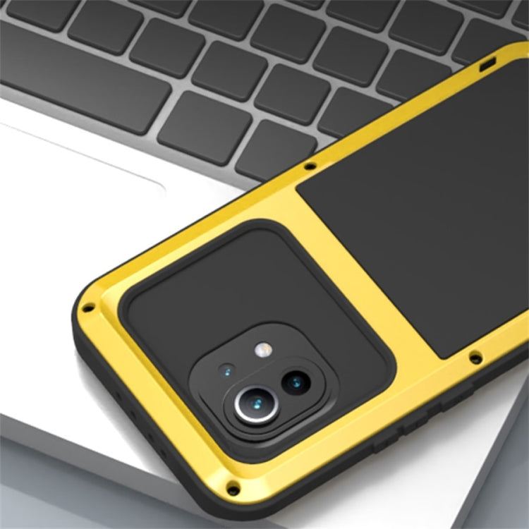 For Xiaomi Mi 11 LOVE MEI Metal Shockproof Water-resistant Dustproof Protective Case without Glass(Silver)