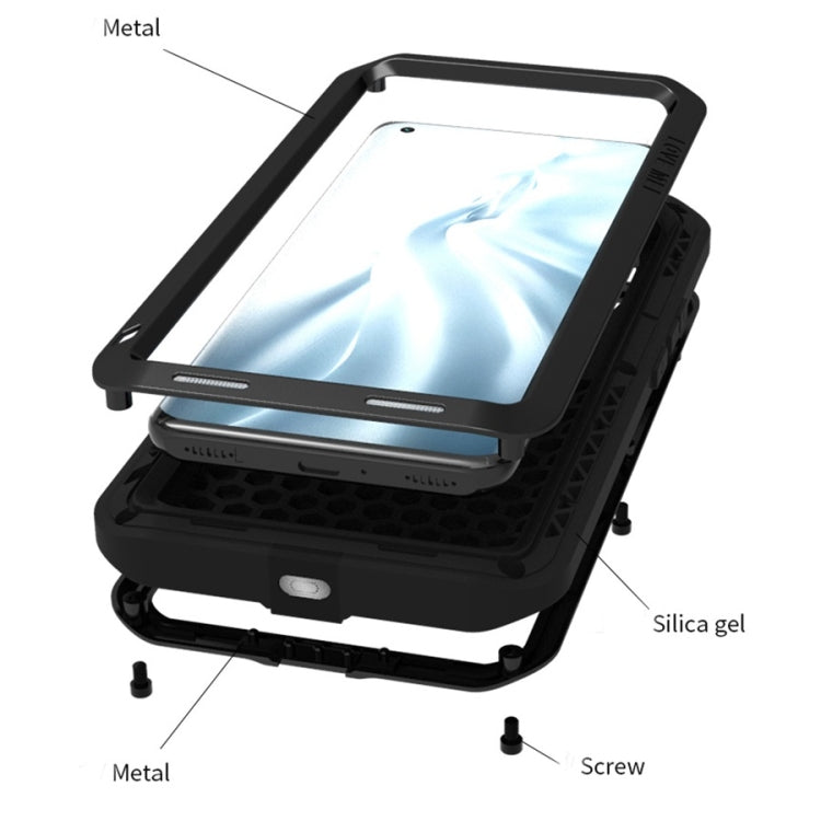 For Xiaomi Mi 11 LOVE MEI Metal Shockproof Water-resistant Dustproof Protective Case without Glass(White)