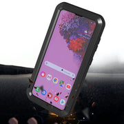 For Samsung Galaxy S21 5G LOVE MEI Metal Shockproof Water-resistant Dustproof Protective Case with Glass(Yellow)