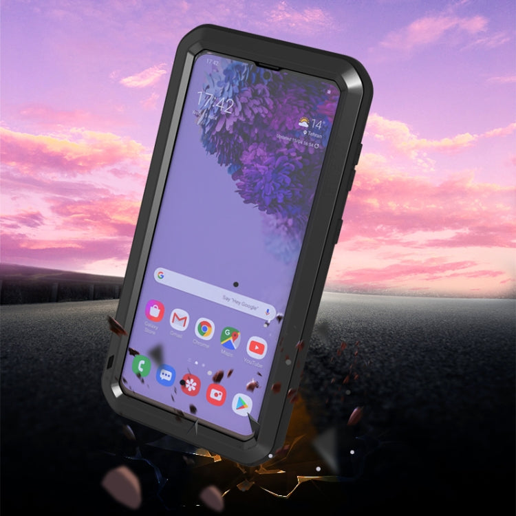 For Samsung Galaxy S21+ 5G LOVE MEI Metal Shockproof Water-resistant Dustproof Protective Case with Glass(White)