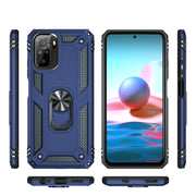 For Xiaomi Redmi Note 10 / Note 10s Shockproof TPU + PC Protective Case with 360 Degree Rotating Holder(Blue)