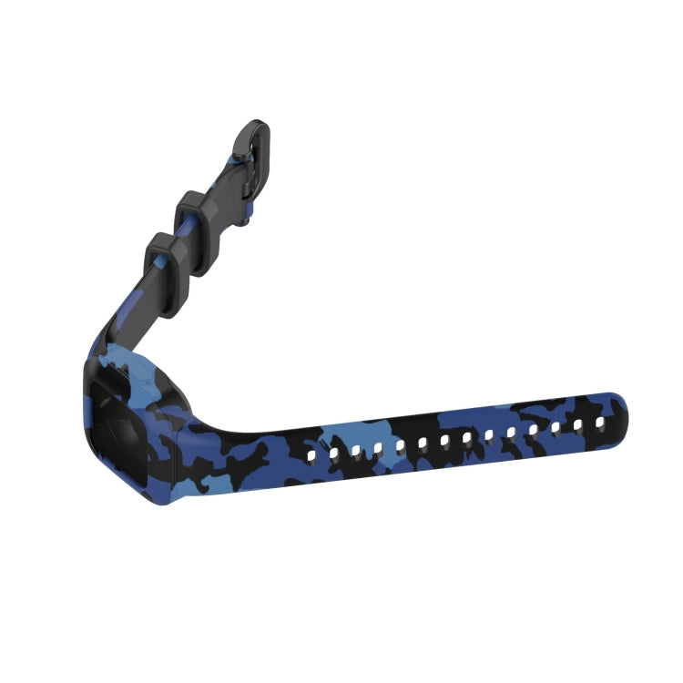 Compatible with Garmin Vivofit JR3 Silicone Printing Watch Band(Camouflage Blue)