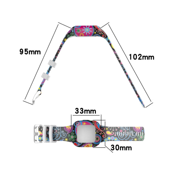Compatible with Garmin Vivofit JR3 Silicone Printing Watch Band(Camouflage Blue)