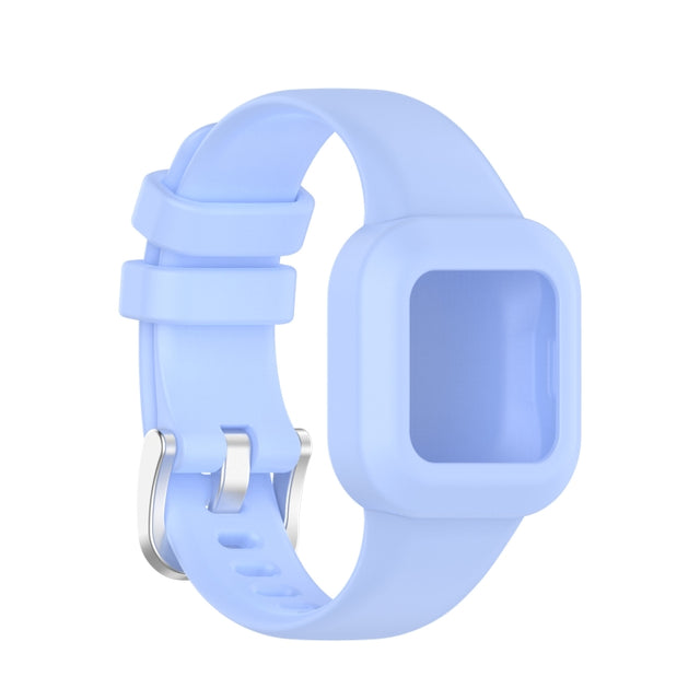 Compatible with Garmin Vivofit JR3 Silicone Pure Color Watch Band(Cornflower Blue)