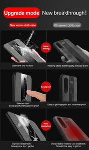 For OPPO Reno 2 XINLI Stitching Cloth Textue Shockproof TPU Protective Case with Ring Holder(Grey)