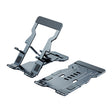 R-JUST HZ06 Universal Foldable Magnetic Flakes Aluminum Alloy Mobile Phones / Tablets Holder(Grey) - Desktop Holder by R-JUST | Online Shopping South Africa | PMC TechLife