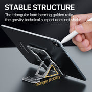 R-JUST HZ06 Universal Foldable Magnetic Flakes Aluminum Alloy Mobile Phones / Tablets Holder(Grey)