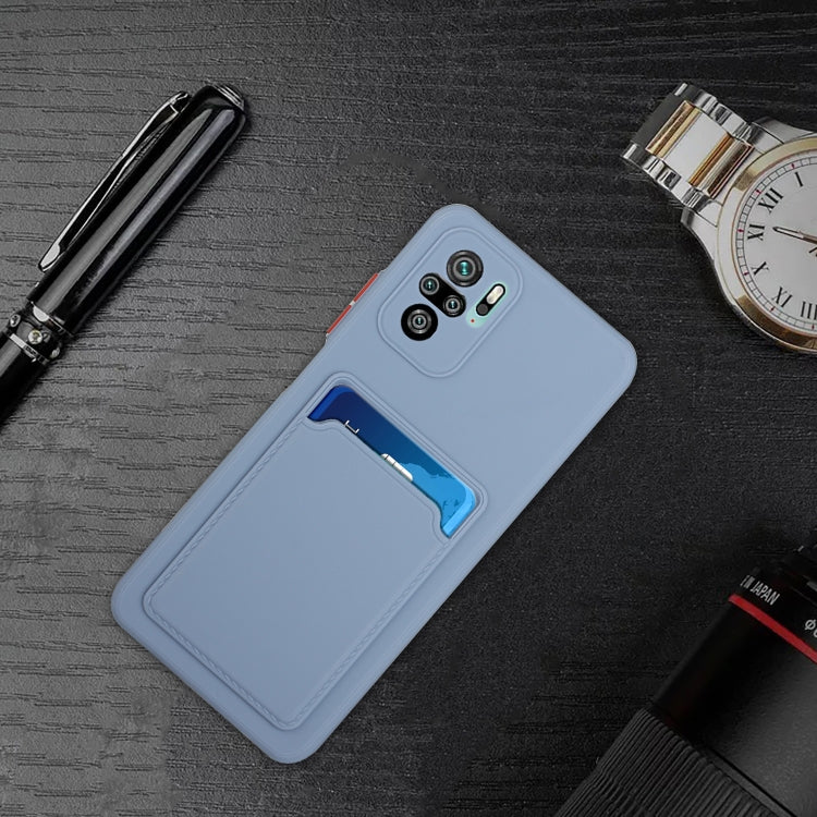 For Xiaomi Redmi Note 10 Pro Card Slot Design Shockproof TPU Protective Case(Gray)
