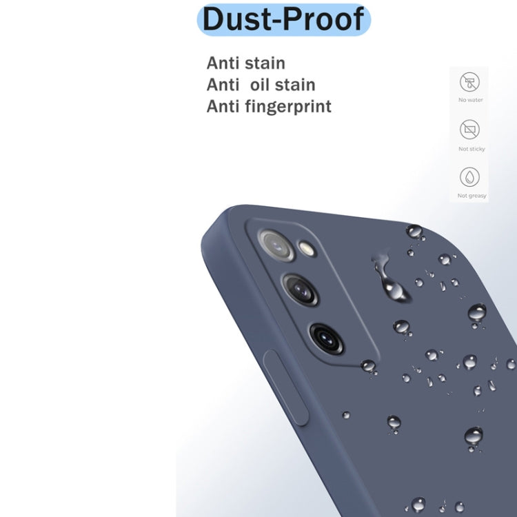 For Samsung Galaxy S20 FE Solid Color Imitation Liquid Silicone Straight Edge Dropproof Full Coverage Protective Case(Blue)