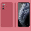 For Samsung Galaxy S20 FE Solid Color Imitation Liquid Silicone Straight Edge Dropproof Full Coverage Protective Case(Red) - free shipping - PMC TechLife - Order now!