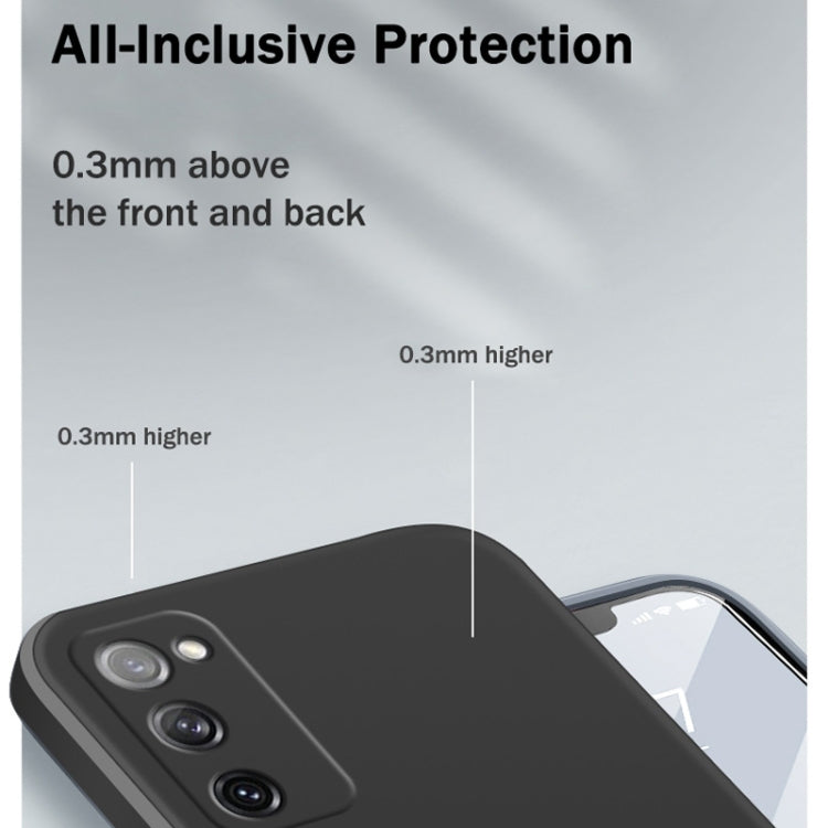 For Samsung Galaxy S20 FE Solid Color Imitation Liquid Silicone Straight Edge Dropproof Full Coverage Protective Case(Red)