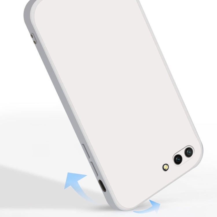 For Honor 10 Solid Color Imitation Liquid Silicone Straight Edge Dropproof Full Coverage Protective Case(Blue)