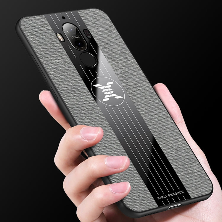 For Huawei Mate 9 XINLI Stitching Cloth Textue Shockproof TPU Protective Case(Grey)