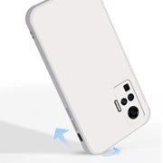 For vivo X50 Pro Solid Color Imitation Liquid Silicone Straight Edge Dropproof Full Coverage Protective Case(Red)