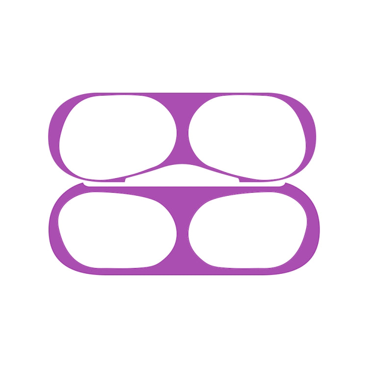 For Apple AirPods Pro Wireless Earphone Protective Case Metal Protective Sticker(Purple)