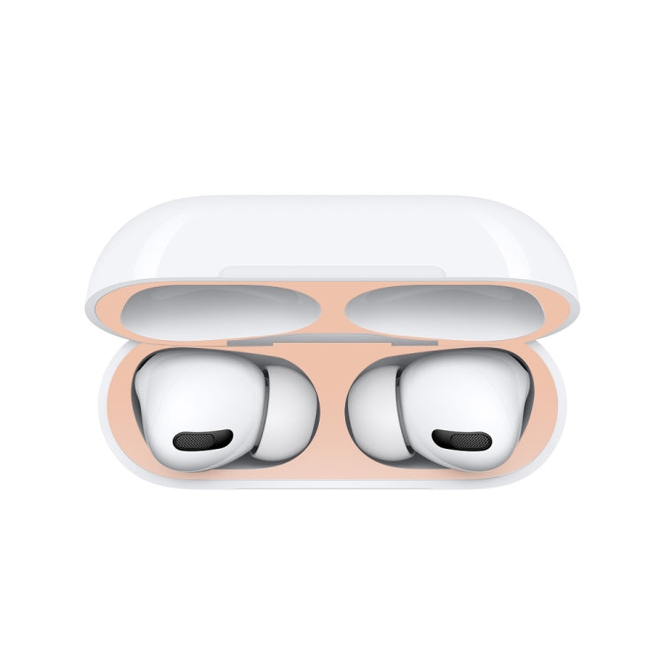 For Apple AirPods Pro Wireless Earphone Protective Case Metal Protective Sticker(Flesh Color)