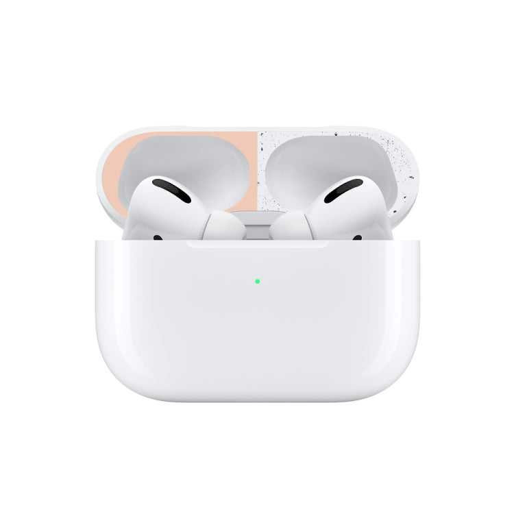 For Apple AirPods Pro Wireless Earphone Protective Case Metal Protective Sticker(Silver)