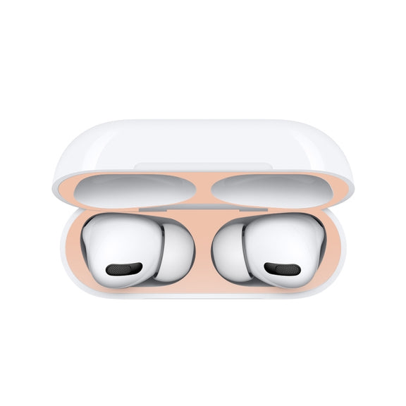 For Apple AirPods Pro Wireless Earphone Protective Case Metal Protective Sticker(Silver)