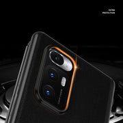 For Xiaomi Mi Mix Fold Matte First Layer Cowhide Folding Leather Case(Black)