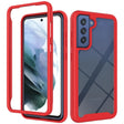 For Samsung Galaxy S21 FE Starry Sky Solid Color Series Shockproof PC + TPU Protective Case(Red) - Galaxy Phone Cases by PMC TechLife | Online Shopping South Africa | PMC TechLife | Buy Now Pay Later Mobicred