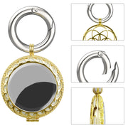 Copper Jewelry Style Shockproof Protective Cover Case with Keychain Hook Loop For AirTag(Gold)