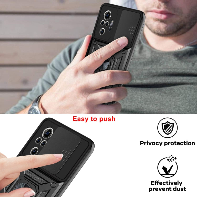 For Xiaomi Redmi Note 10 Pro Sliding Camera Cover Design TPU+PC Protective Case(Red)
