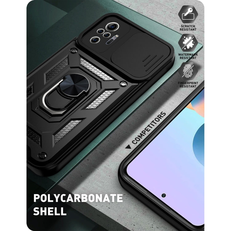 For Xiaomi Redmi Note 10 Pro Sliding Camera Cover Design TPU+PC Protective Case(Red)