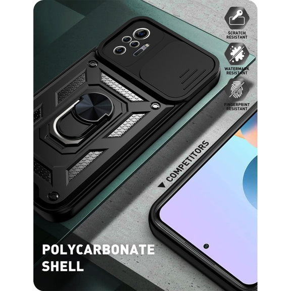 For Xiaomi Redmi Note 10 Pro Sliding Camera Cover Design TPU+PC Protective Case(Red)
