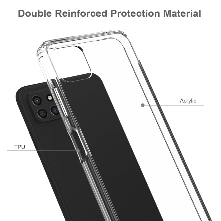 For Samsung Galaxy A22 5G Shockproof Scratchproof TPU + Acrylic Protective Case(Transparent)