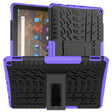 For Amazon Fire HD 10 2021 Tire Texture Shockproof TPU+PC Protective Case with Holder(Purple) - free shipping - PMC TechLife - Order now!