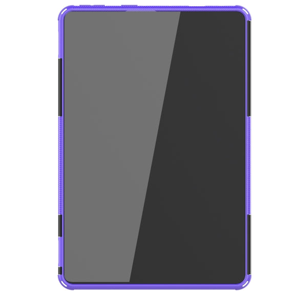 For Amazon Fire HD 10 2021 Tire Texture Shockproof TPU+PC Protective Case with Holder(Purple)