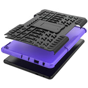For Amazon Fire HD 10 2021 Tire Texture Shockproof TPU+PC Protective Case with Holder(Purple)