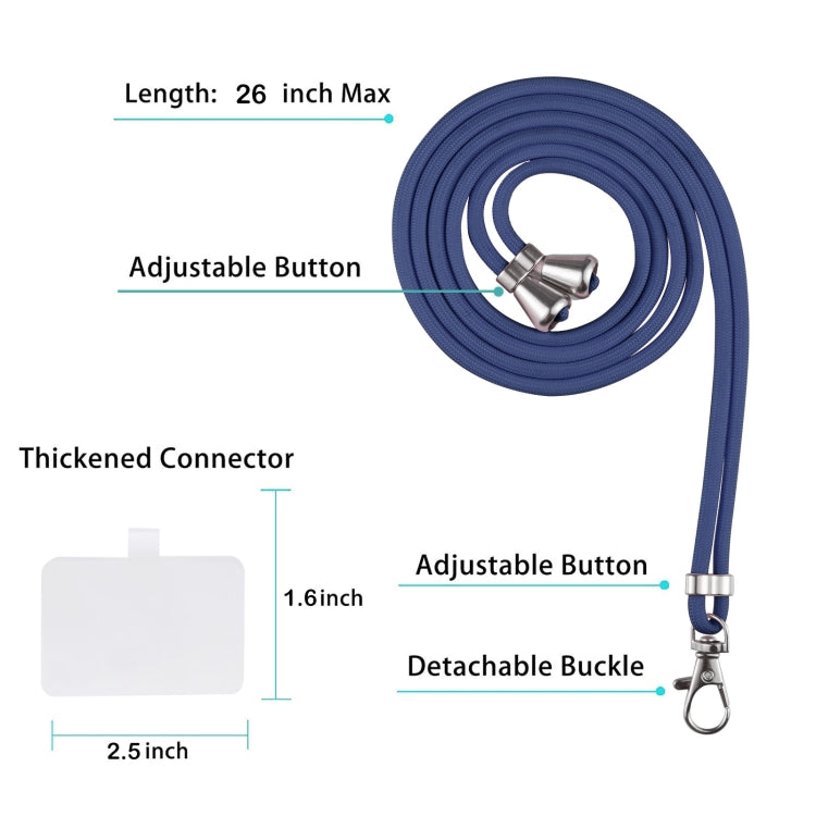 For Google Pixel 5A 5G Starry Sky Solid Color Series Shockproof PC + TPU Protective Case with Neck Strap(Blue)