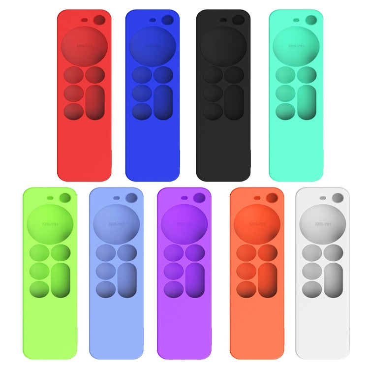 Silicone Protective Case Cover For Apple TV 4K 4th Siri Remote Controller(Purple)