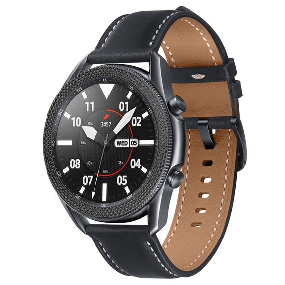 For Samsung Galaxy Watch 3 41mm Smart Watch Rhombus Texture Bezel Ring(Black) - Watch Cases by ENKAY