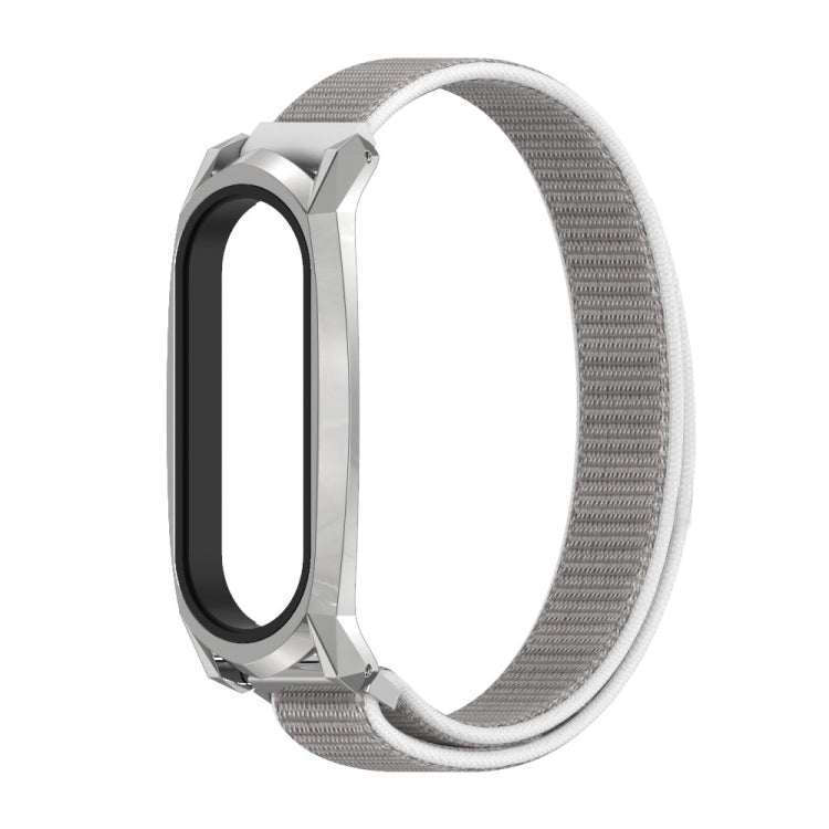 For Xiaomi Mi Band 6 / 5 / 4 / 3 Mijobs GT Nylon Loop Watch Band(Seashell Silver) - Watch Bands by MIJOBS
